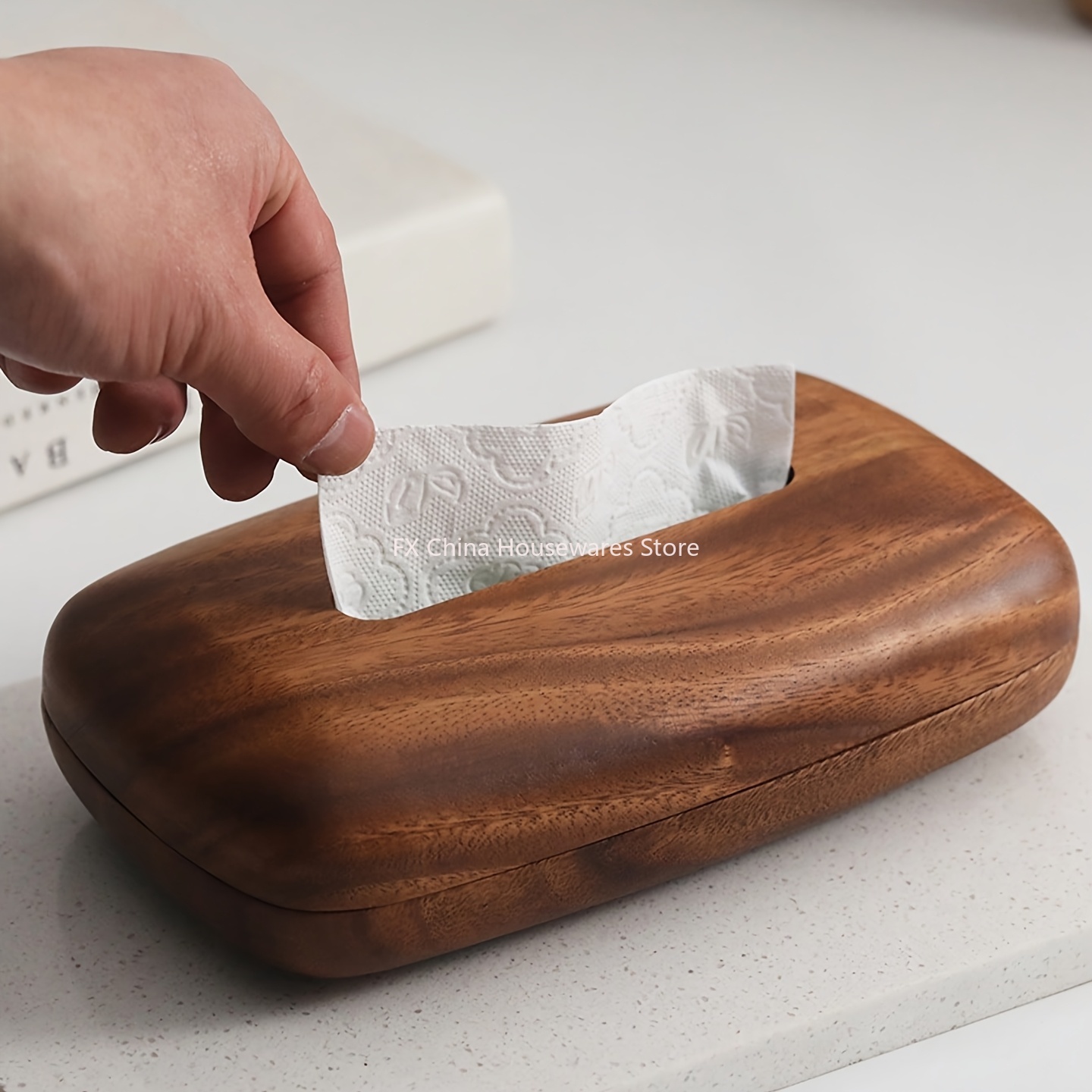 Walnut Wood Tissue Box Cover H - Agar Tissue Culture review and price