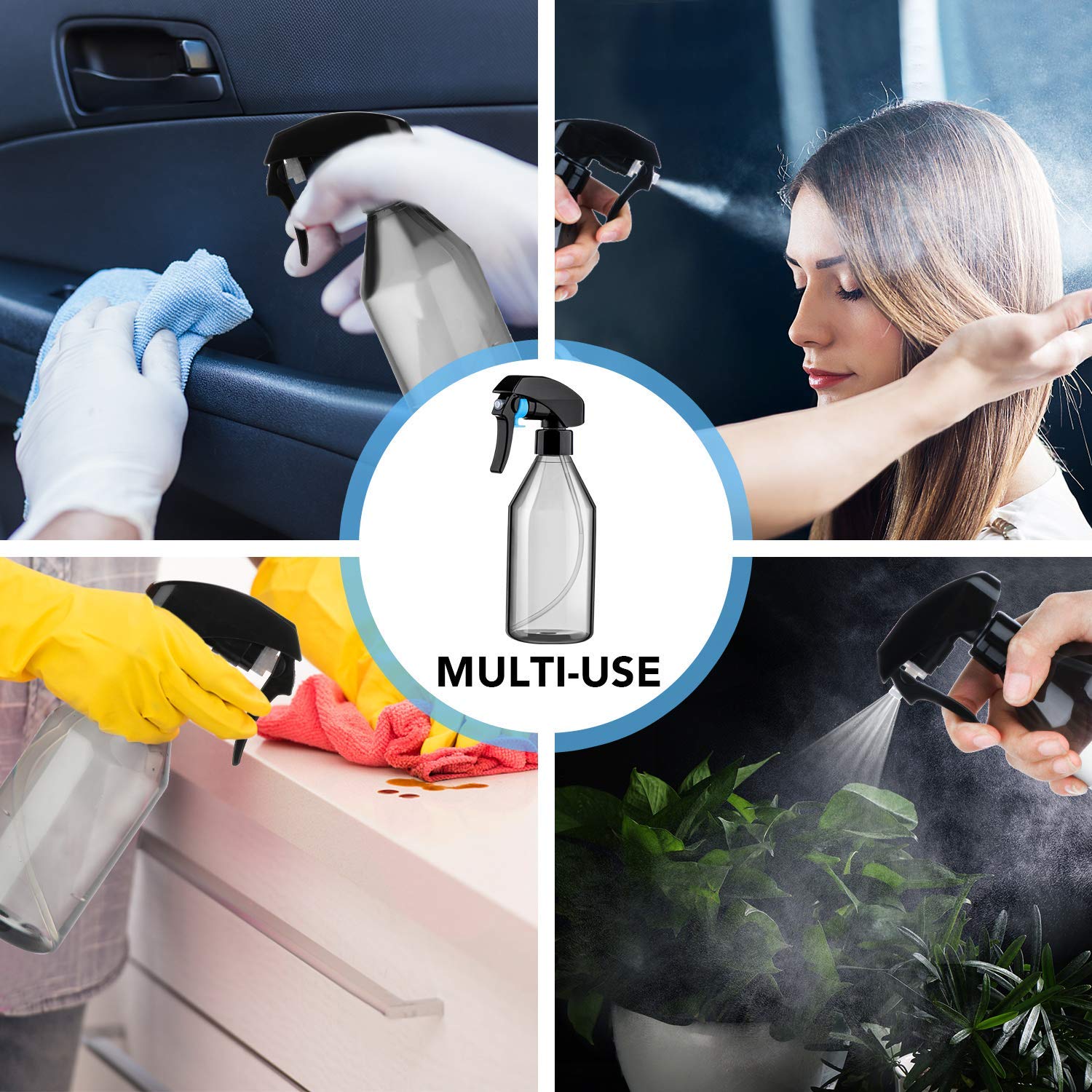 3Pack Spray Bottle, 10oz Plast - Misting Bottle Fine review and price