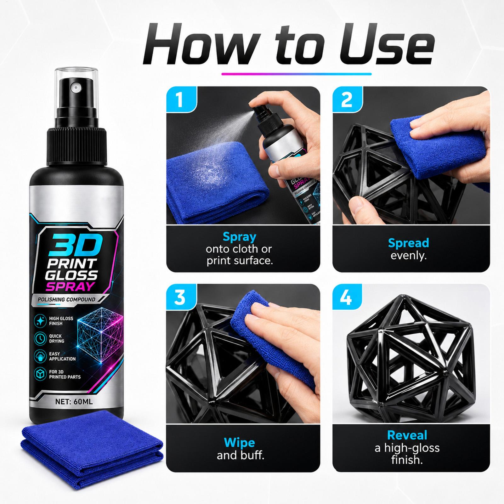 100ml 3D Print Gloss Spray Fas - Misting Bottle Fine review and price